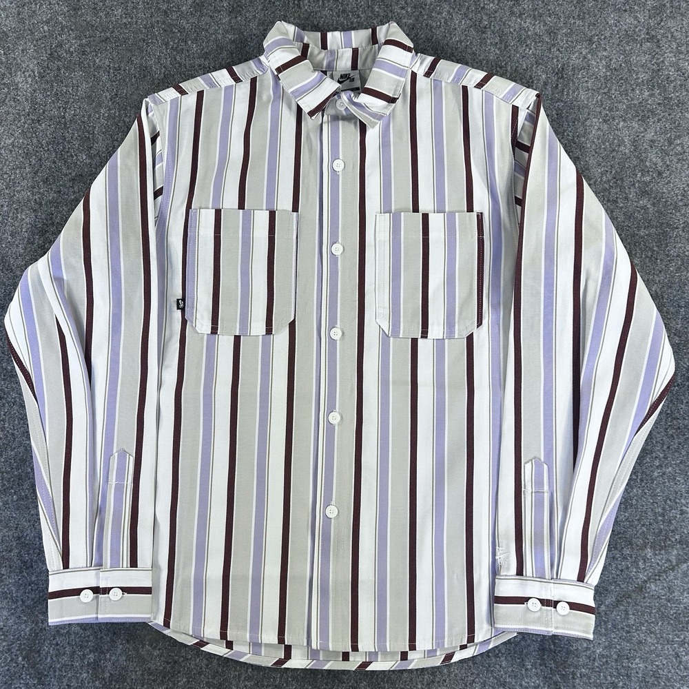 Nike SB Skate HJ2906-133 Long Sleeve Striped Shirt Skateboard Men's Size S